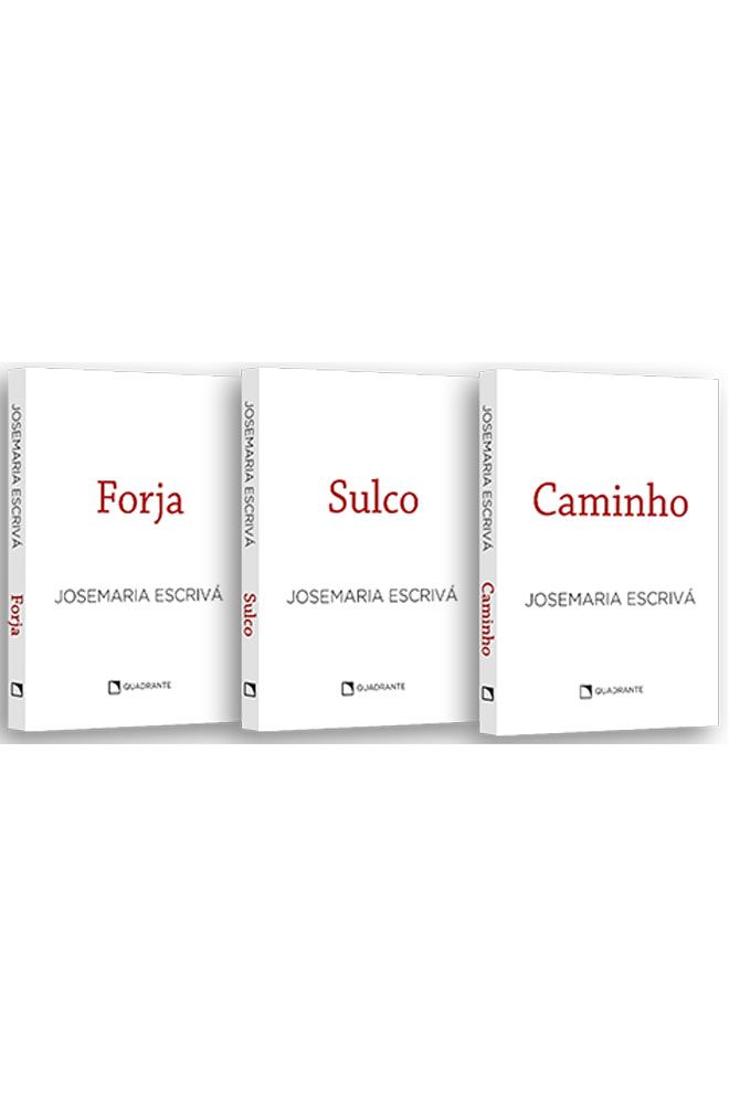 Coleção Clássicos São Josemaria: Edição Pocket Brochura — 3 volumes — Capa branca